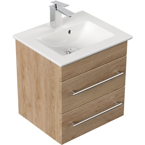 SDB avec vasque de Villeroy &amp Boch Venticello 80 cm Aspect Béton - aspect béton