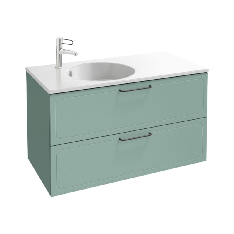 Jacob Delafon - Meuble simple vasque 100 cm jacob de lafon Odéon Rive Gauche vert olivier