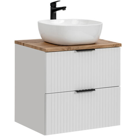 Meuble simple vasque 60cm Adriel Blanc