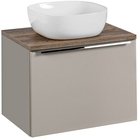 Meuble simple vasque 60cm Éros Taupe