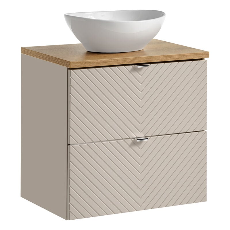 Meuble simple vasque 60cm Manoa Cachemire et bois