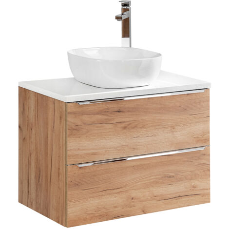 Meuble simple vasque 80cm April Bois et Blanc