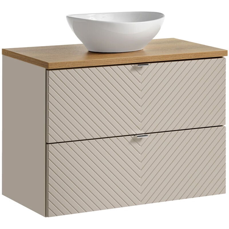 Meuble simple vasque 80cm Manoa Cachemire et bois