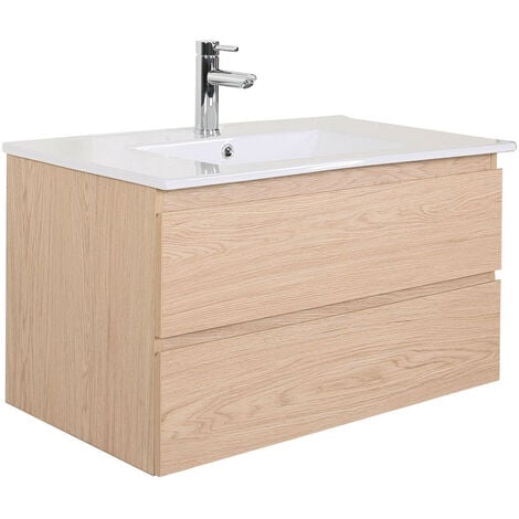 MOB-IN Meuble simple vasque 80cm + vasque SORRENTO