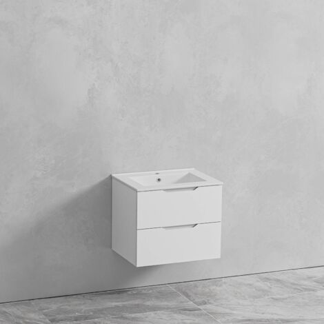 MEUBLE SIMPLE VASQUE BLANC 60CM