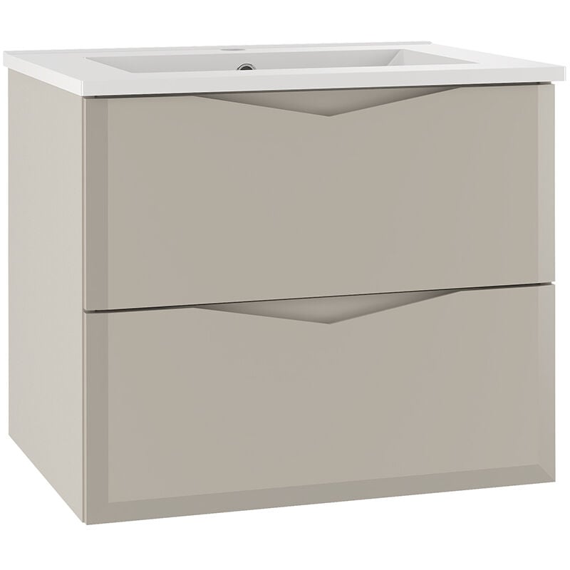 Meuble simple vasque encastrée 60cm Ellie Cachemire