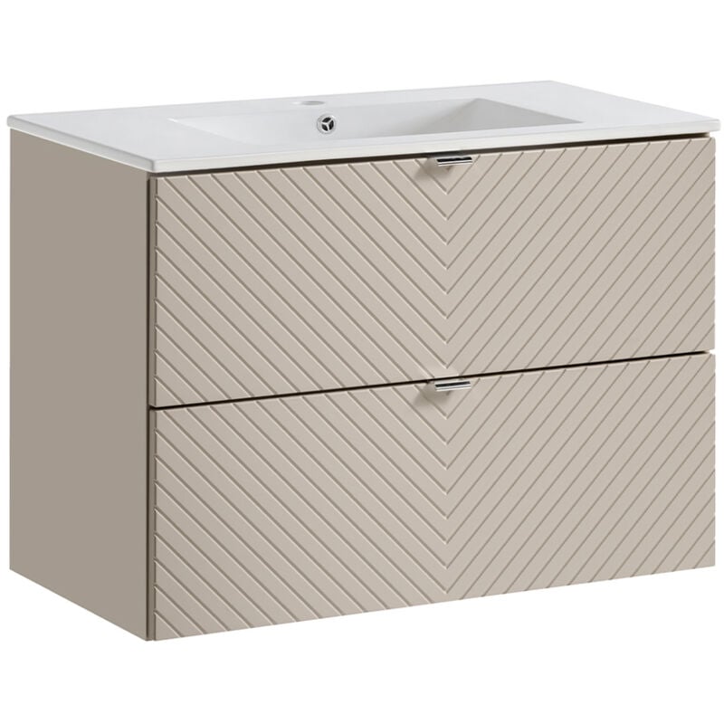 Petits-meubles - Meuble simple vasque encastrée 80cm Manoa Cachemire