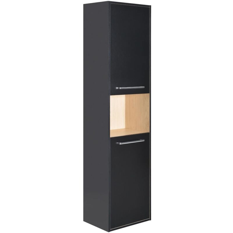 Colonne de salle de bain noir à suspendre 165cm