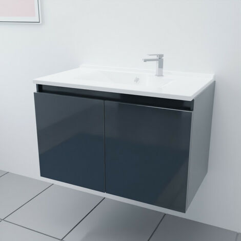 Meuble simple vasque PROLINE 80 cm - Gris anthracite - Gris