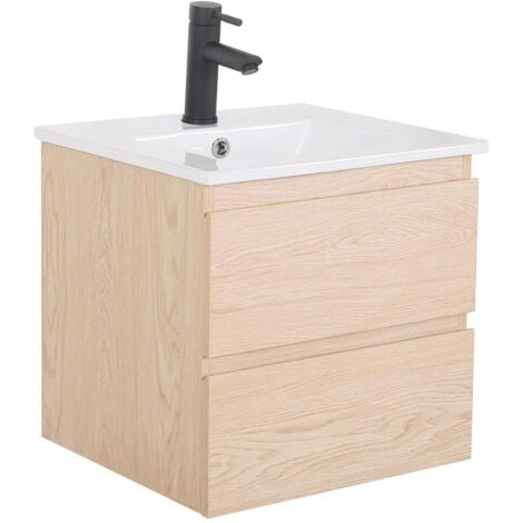 Meuble simple vasque SORRENTO 45 cm + vasque intégrée
