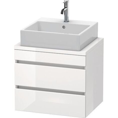 Meuble sous-console DURASTYLE 512x600x478mm chêne noir / blanc mat