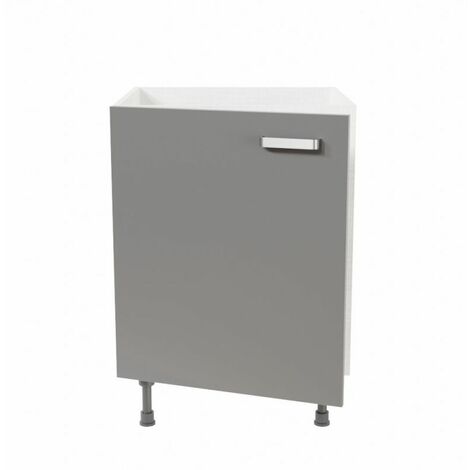 Meuble sous évier - 60 cm - Gris