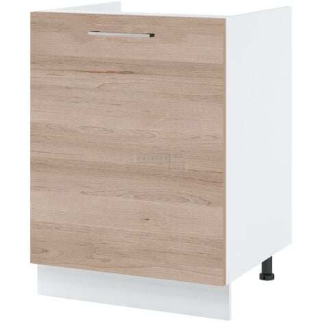 Meuble sous-évier Bellissi Chene 1 porte L 60 cm