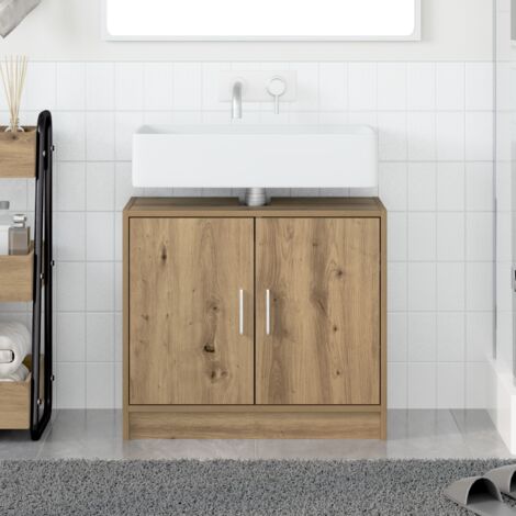 Meuble sous Évier Chêne Artisan 63x29x55 cm Bois d'ingénierie vidaXL