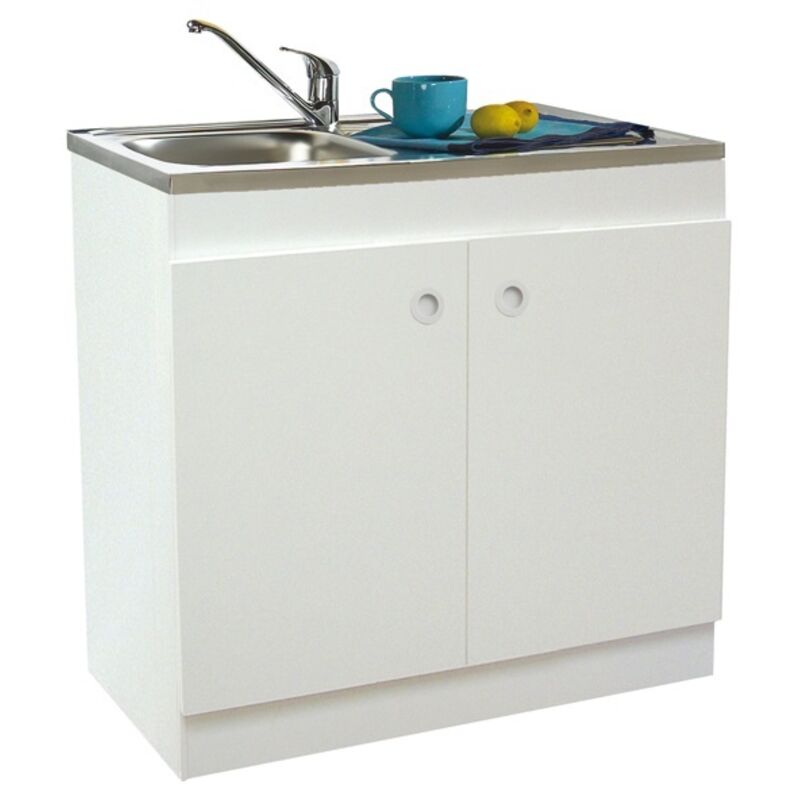 Nova - Meuble sous évier decliq 100x60cm 2 portes avec charnières invisibles - neova - S13N22100