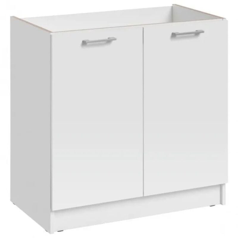 Cuisineandcie - Meuble sous-évier Eco Blanc 2 portes l 80 cm