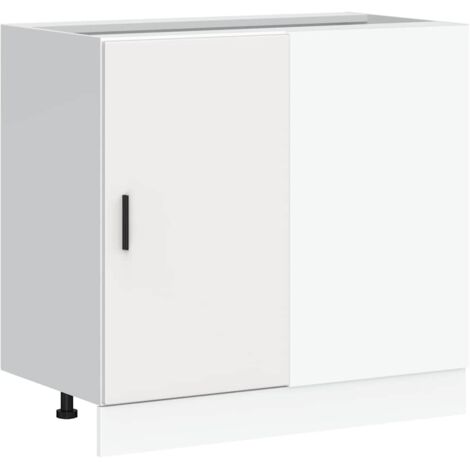 Meuble sous évier "Lyon" Bois d'ingénierie blanc