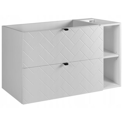 Meuble sous lavabo 100 cm - Blanc Mat - Armoires de salle de bains - Meubles de salle de bains - Meubles sous lavabo - Sans plateau - Bibliothèque blanche