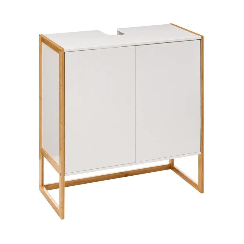 Meuble Sous Lavabo 2 Portes "Natureo" 80cm Blanc