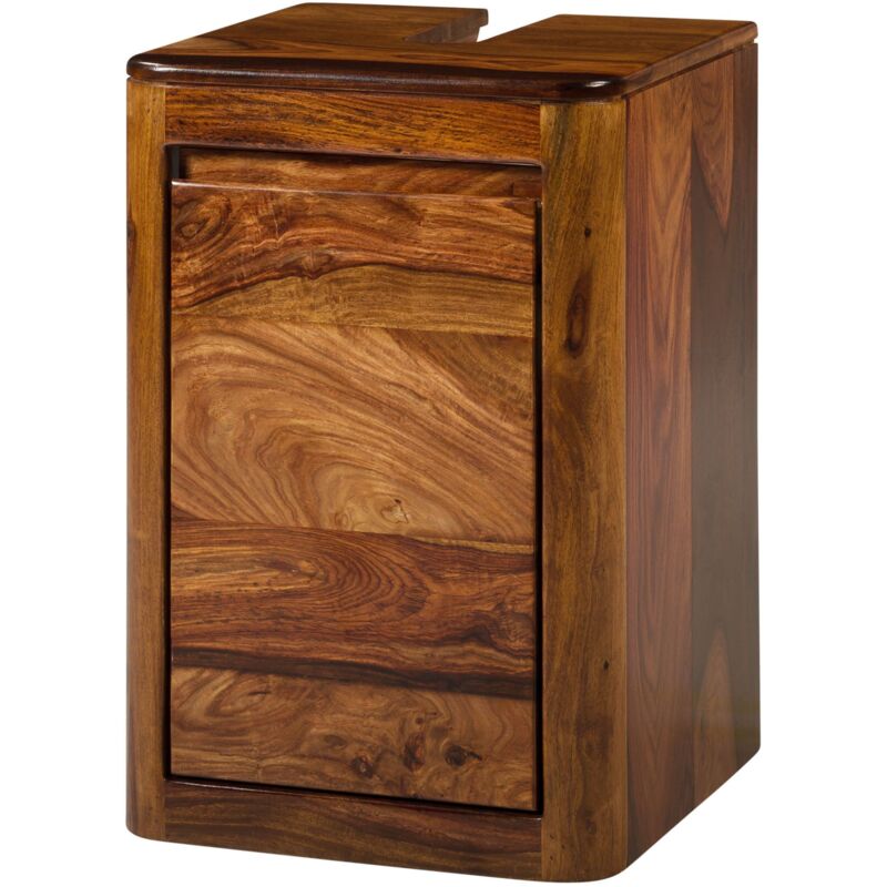 Massivmoebel24.de - Meuble sous lavabo 40x40x60 en bois de Sheesham noisette laqué toronto 319