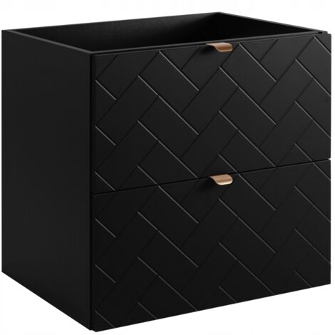 Meuble sous lavabo 60 cm - Noir Mat - Meubles de salle de bains - Meubles sous lavabo - Sans plateau