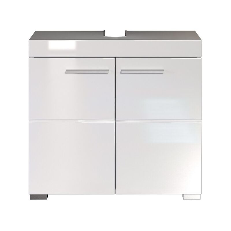 Epikasa - Meuble sous Lavabo Amanda, Panneau Aggloméré Mélaminé, Blanc, 60x56x34 cm