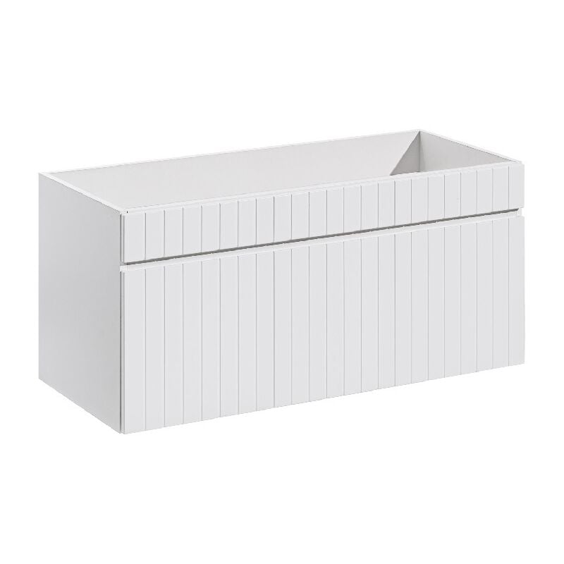 Otitec - Meuble sous lavabo de salle de bain area blanc L.100 - H.46 - P.45,6 - Blanc