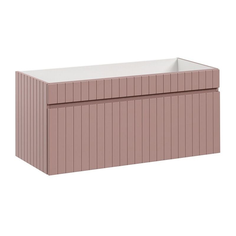Otitec - Meuble sous lavabo de salle de bain area rose L.100 - H.46 - P.45,6 - Rose