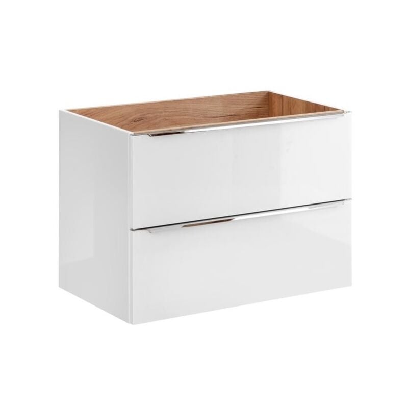 Otitec - Meuble sous lavabo de salle de bain elena blanc L.80 - H.57 - P.45,5 - Blanc