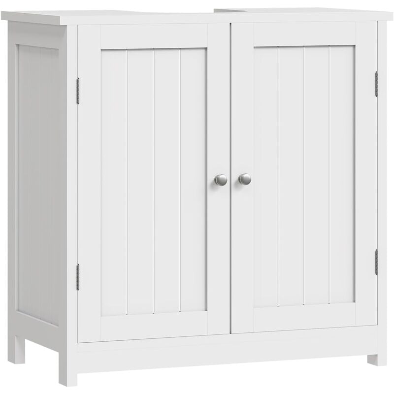 Meuble sous lavabo de Salle de Bain Woltu en mdf - 60x60x30cm - Meuble de Rangement - Meuble de salle de bain - Armoire de salle de bain - Blanc