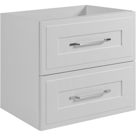 Meuble sous lavabo de style classique, blanc, 60 × 57 × 46 cm