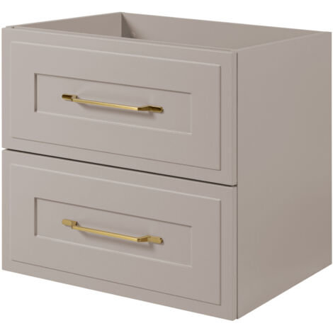 Meuble sous lavabo de style classique, cachemire, 60 × 57 × 46 cm