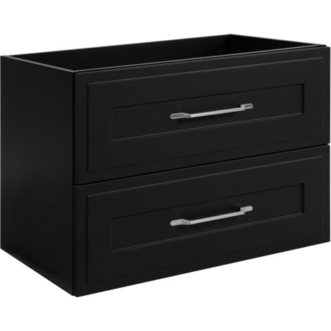 Meuble sous lavabo de style classique en noir, 80 × 57 × 46 cm