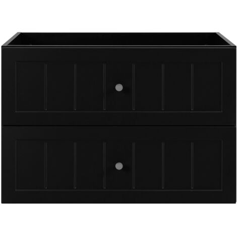 Meuble sous lavabo de style classique en noir, 80 × 57 × 46 cm