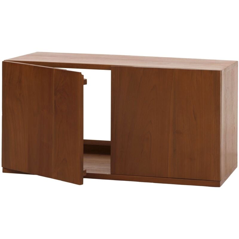 HHG - Meuble sous-lavabo en teck 757, lavabo, teck de qualité B-Grade (bois de cœur, 20-30 ans), 40x80x40cm