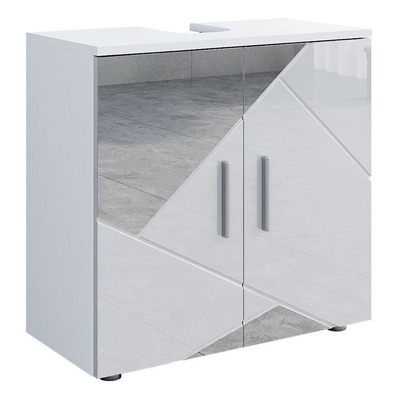 Vicco - Meuble sous vasque simple Irma, Blanc, 60 x 59 cm