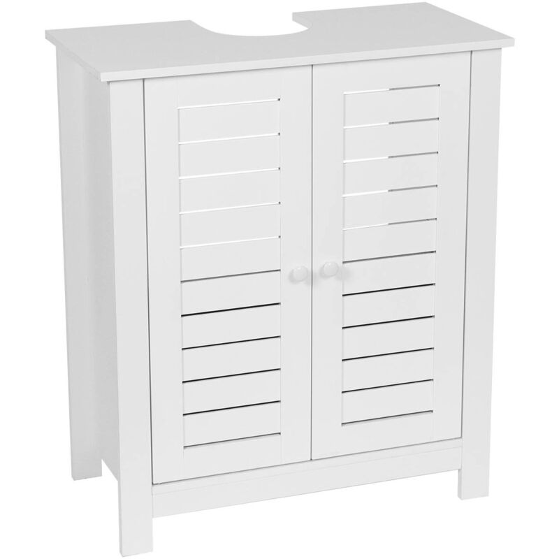 Tendance - Meuble sous lavabo mdf 2 portes 1 etagere interieure - santorin