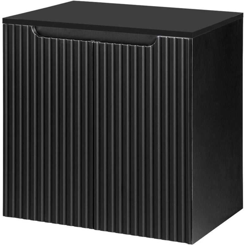 [en.casa] - Meuble sous-lavabo newport avec 2 portes 60 x 60 x 40 cm noir