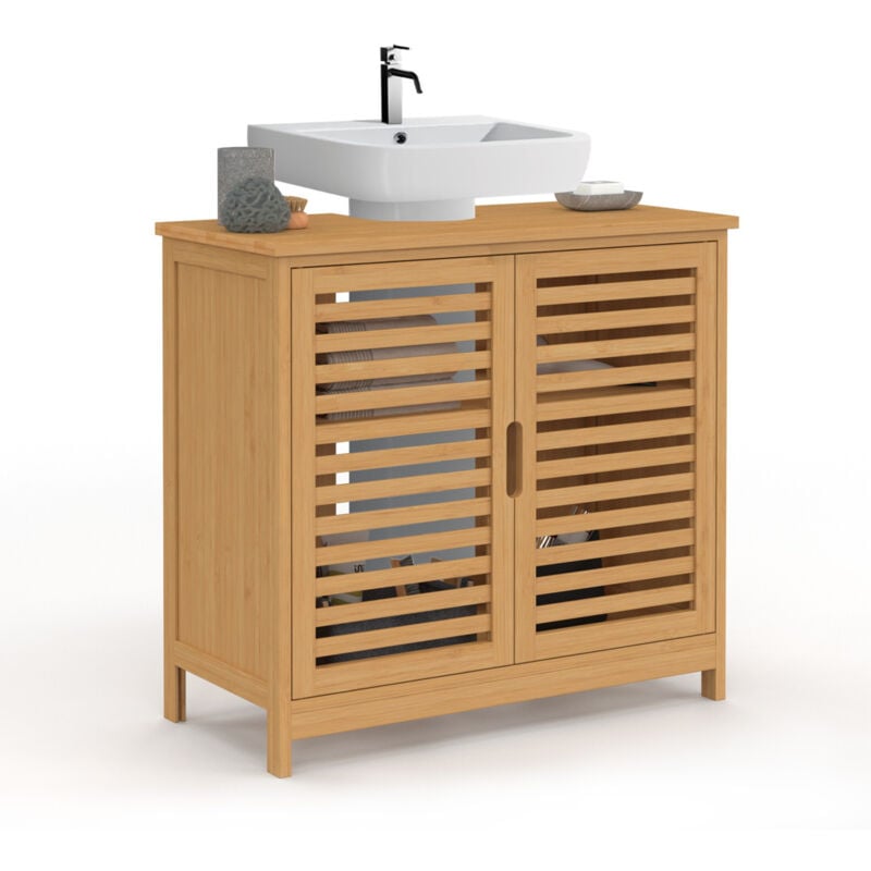 Idmarket - Meuble sous lavabo salle de bain bambou bea