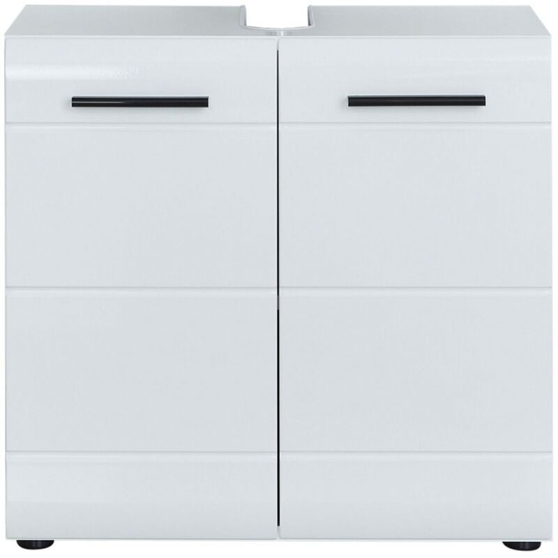 Epikasa - Meuble sous Lavabo Skin, Panneau Aggloméré Mélaminé, Blanc, 60x56x31 cm