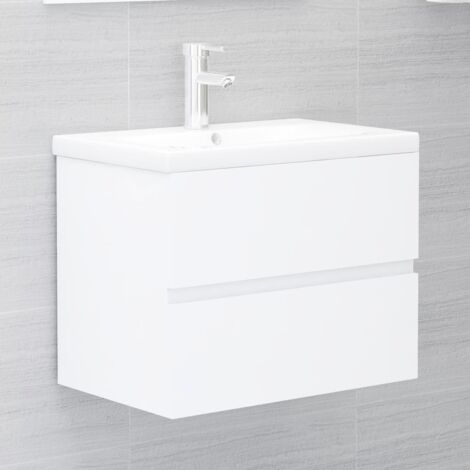 Meuble sous lavabo vasque  Armoire d'évier Blanc 60x38,5x45 cm Aggloméré 56358