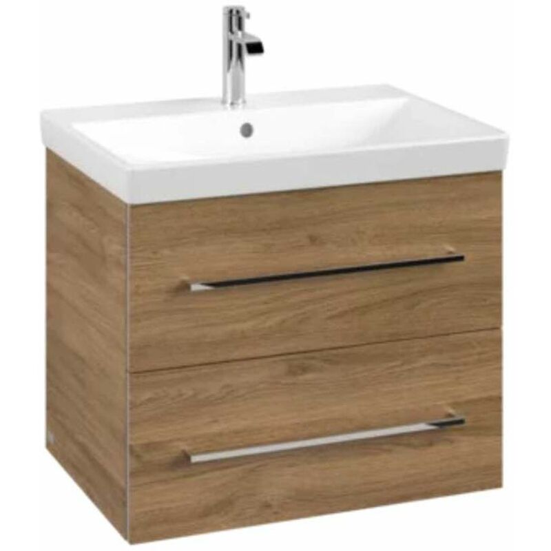 Villeroy&boch - Avento - Meuble sous lavabo 63x51x45 cm, deux tiroirs, Oak Kansas A89000RH
