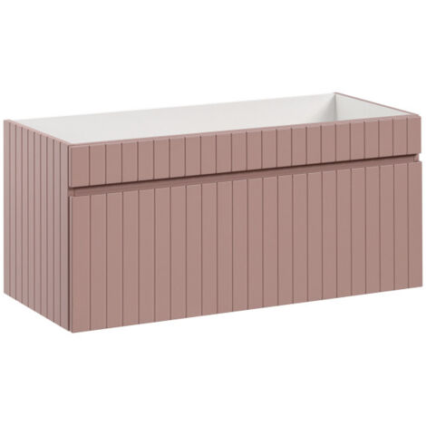 Meuble sous vasque 100 cm - H 46 x l 100 x P 45.6 cm - Emblematic Rose - Livraison gratuite