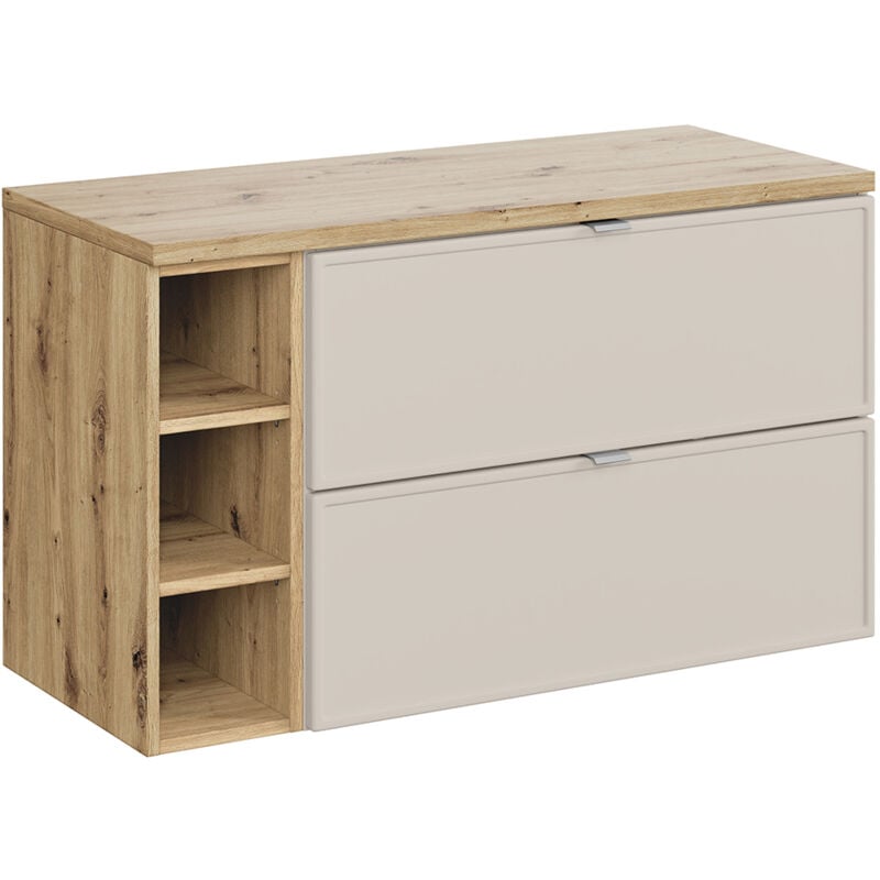 Petits-meubles - Meuble sous-vasque 100cm 3 niches Alba Cachemire