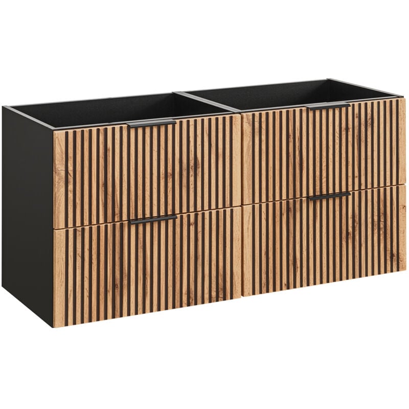 Petits-meubles - Meuble sous-vasque 120cm Gaia Bois et Noir