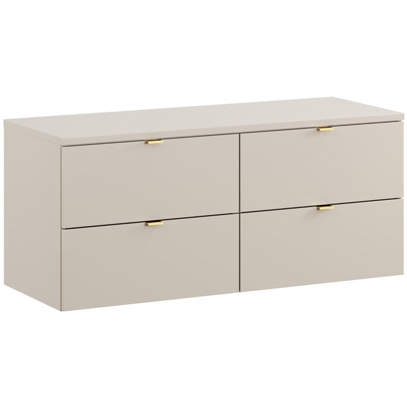 Petits-meubles - Meuble sous-vasque 120cm plan de toilette Azel Cachemire