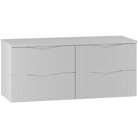 Meuble sous-vasque 120cm plan de toilette Tao Blanc