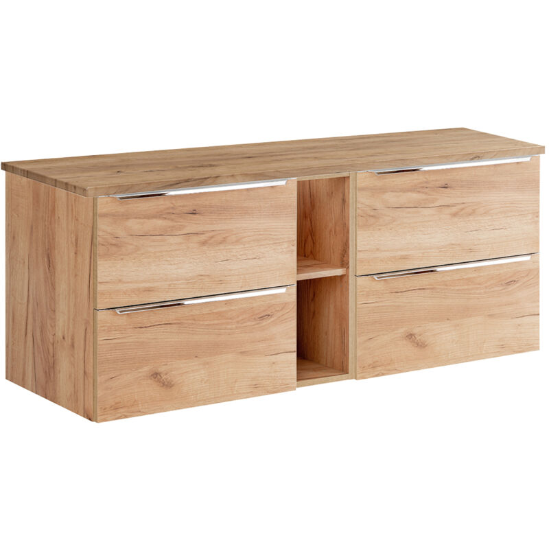 Petits-meubles - Meuble sous-vasque 140cm 2 niches April Bois