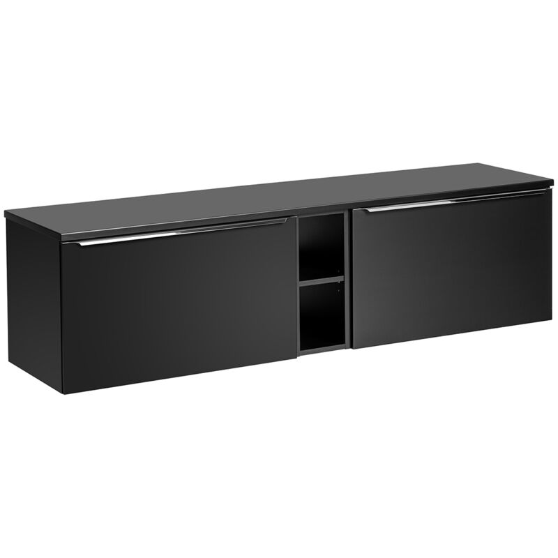 Petits-meubles - Meuble sous-vasque 180cm 2 niches Éros Noir