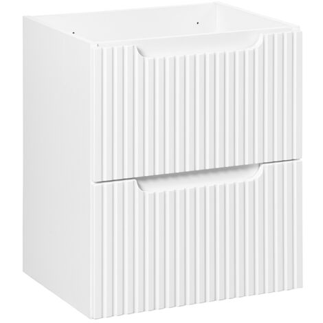 Meuble sous-vasque 50cm 2 tiroirs Riva Blanc